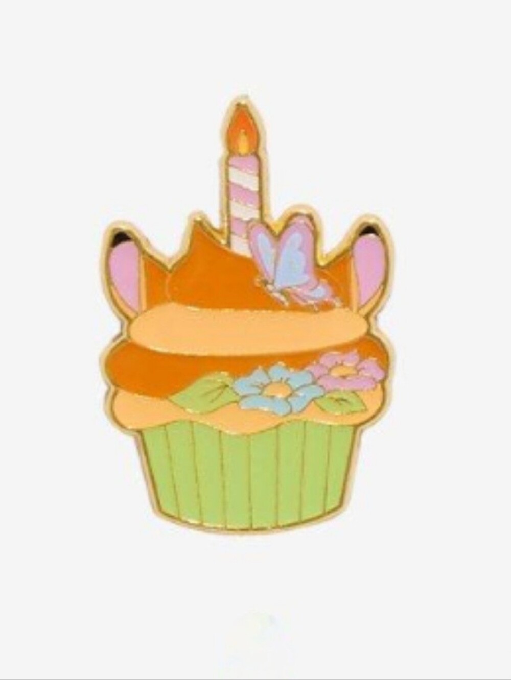 (3/$60)NWT Loungefly Cupcake Pin with A Candle Character Bambi
